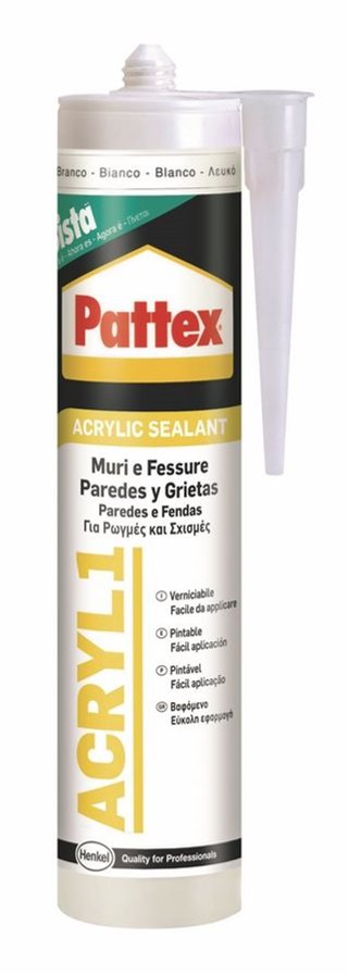 PATTEX-S ACRIL1 PAREDES Y GRIETAS CARTUCHO 300ML BLANCO -(IDH:1536078)